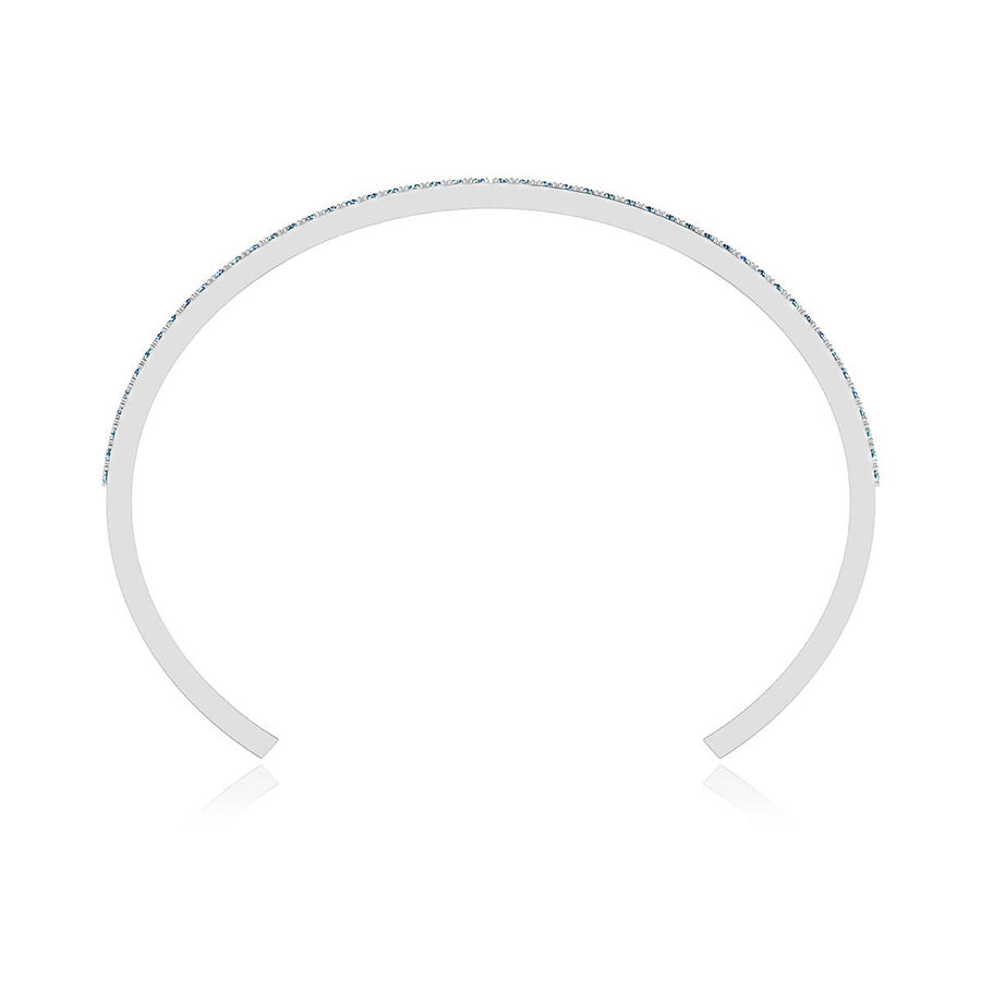 Two Hinged Pave Diamond Bangle