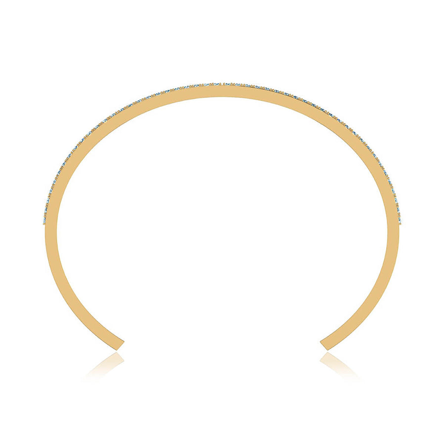 Two Hinged Pave Diamond Bangle