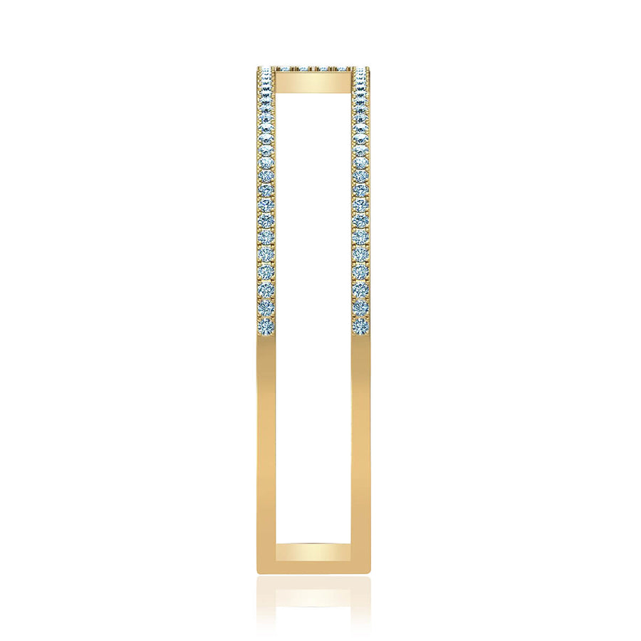 Two Hinged Pave Diamond Bangle