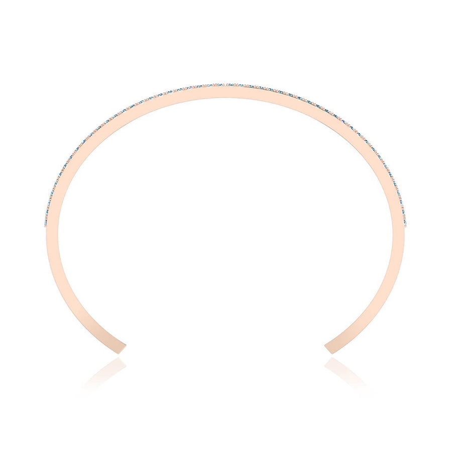 Two Hinged Pave Diamond Bangle