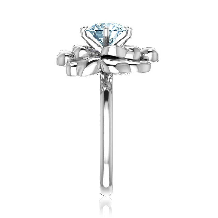 Lotus Flower Diamond Ring