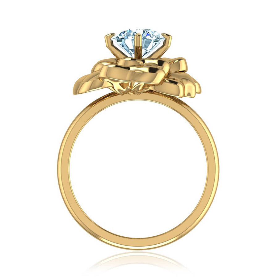 Lotus Flower Diamond Ring