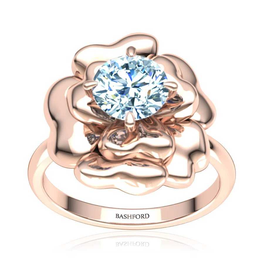 Lotus Flower Diamond Ring