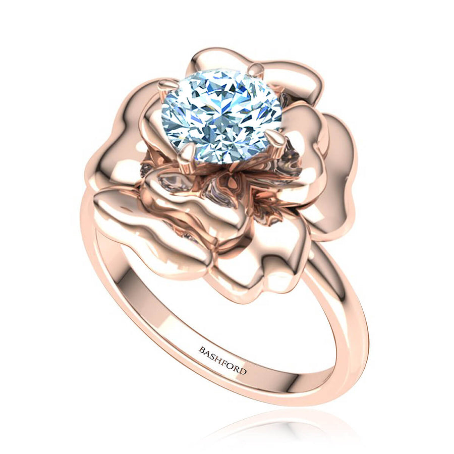 Lotus Flower Diamond Ring