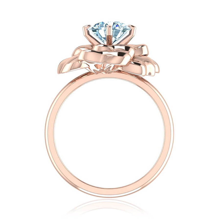 Lotus Flower Diamond Ring
