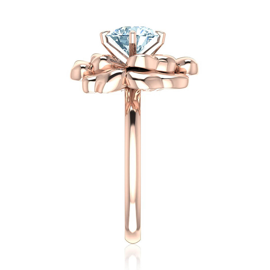 Lotus Flower Diamond Ring
