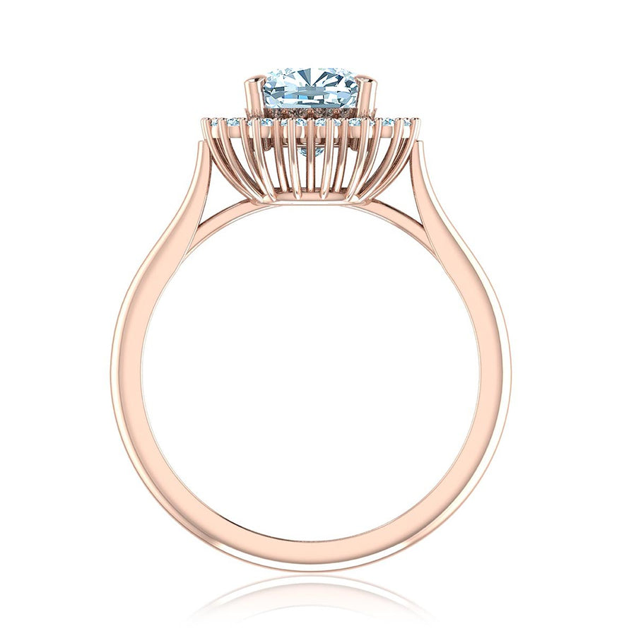 Cushion-Cut Halo Diamond Ring