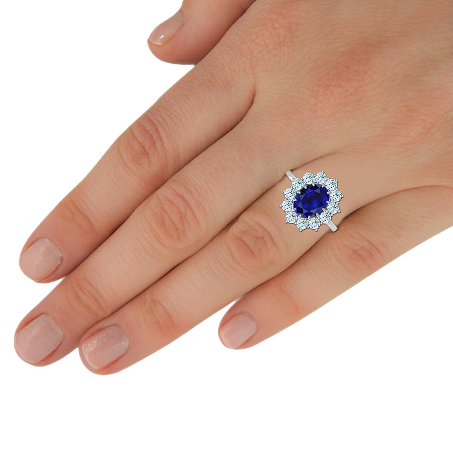 Princess Diana Inspired Oval Sapphire and Diamond Ring
