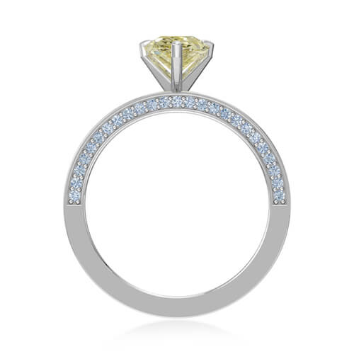 Pear Yellow Diamond Ring