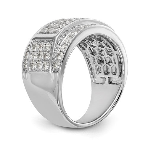 2.1 Ctw. Diamond Cluster Wide Men's Ring