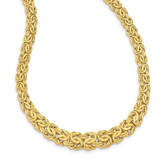 14k Yellow Gold Fancy Byzantine Necklace