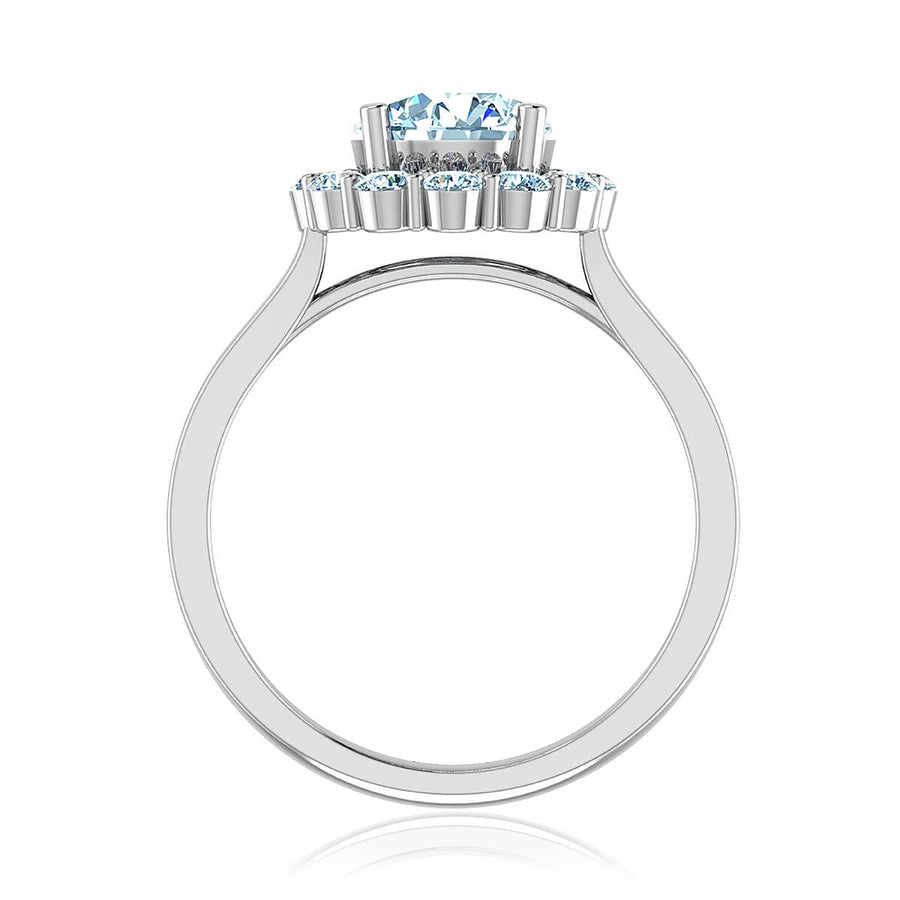 Sakura Halo Diamond Ring