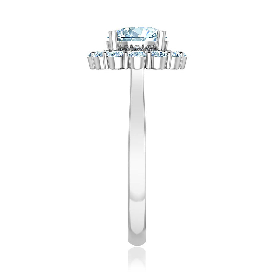 Sakura Halo Diamond Ring