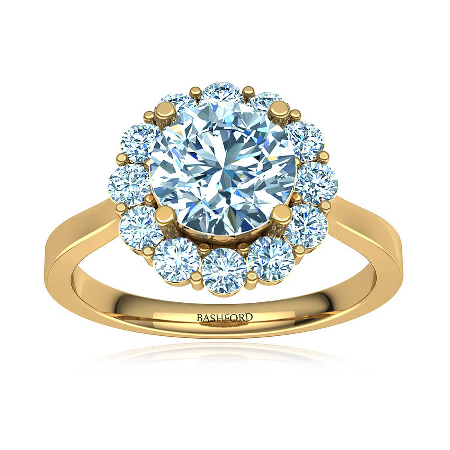 Sakura Halo Diamond Ring