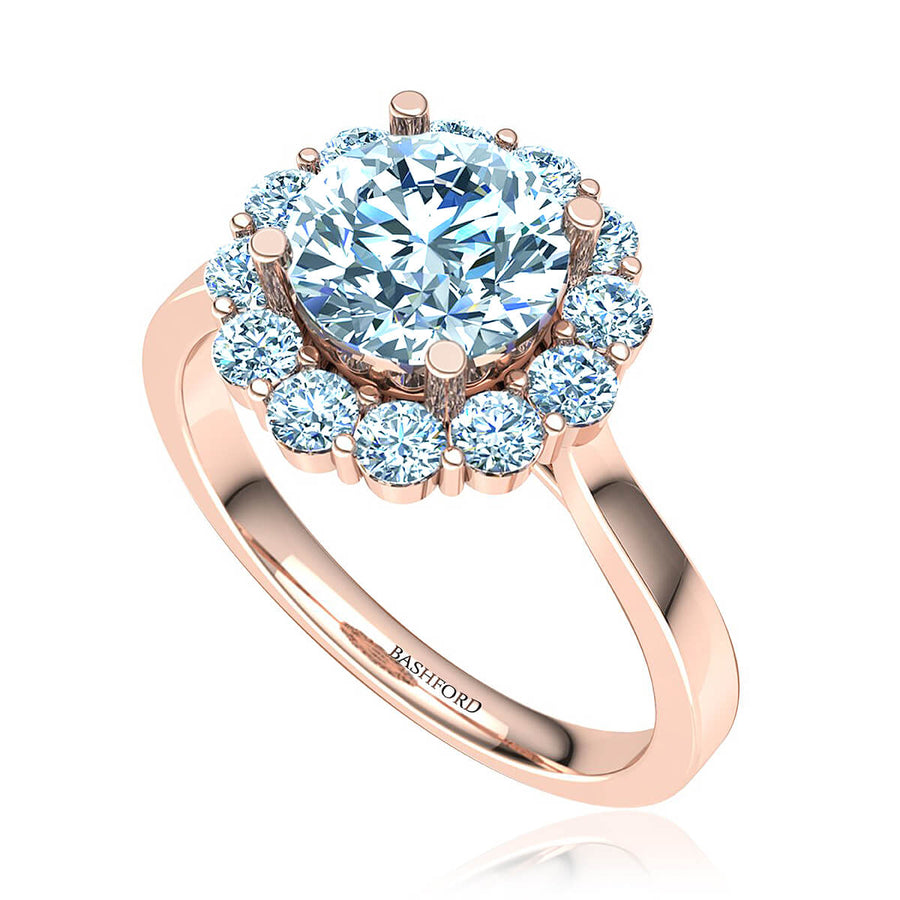 Sakura Halo Diamond Ring