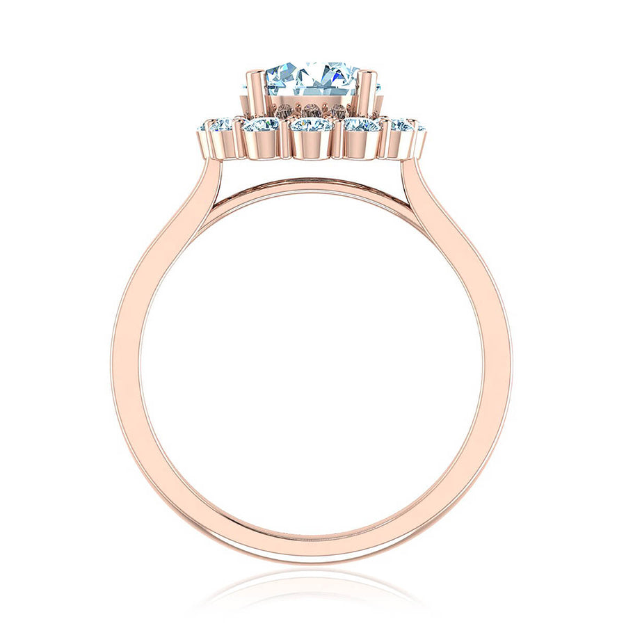 Sakura Halo Diamond Ring