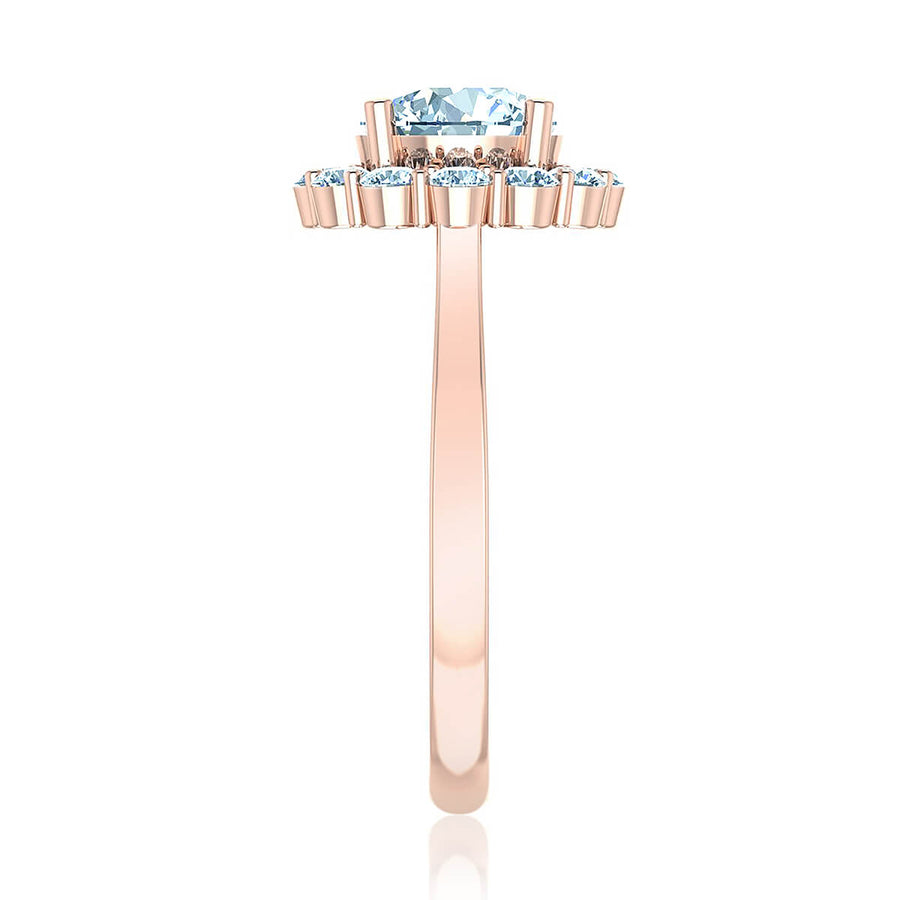 Sakura Halo Diamond Ring