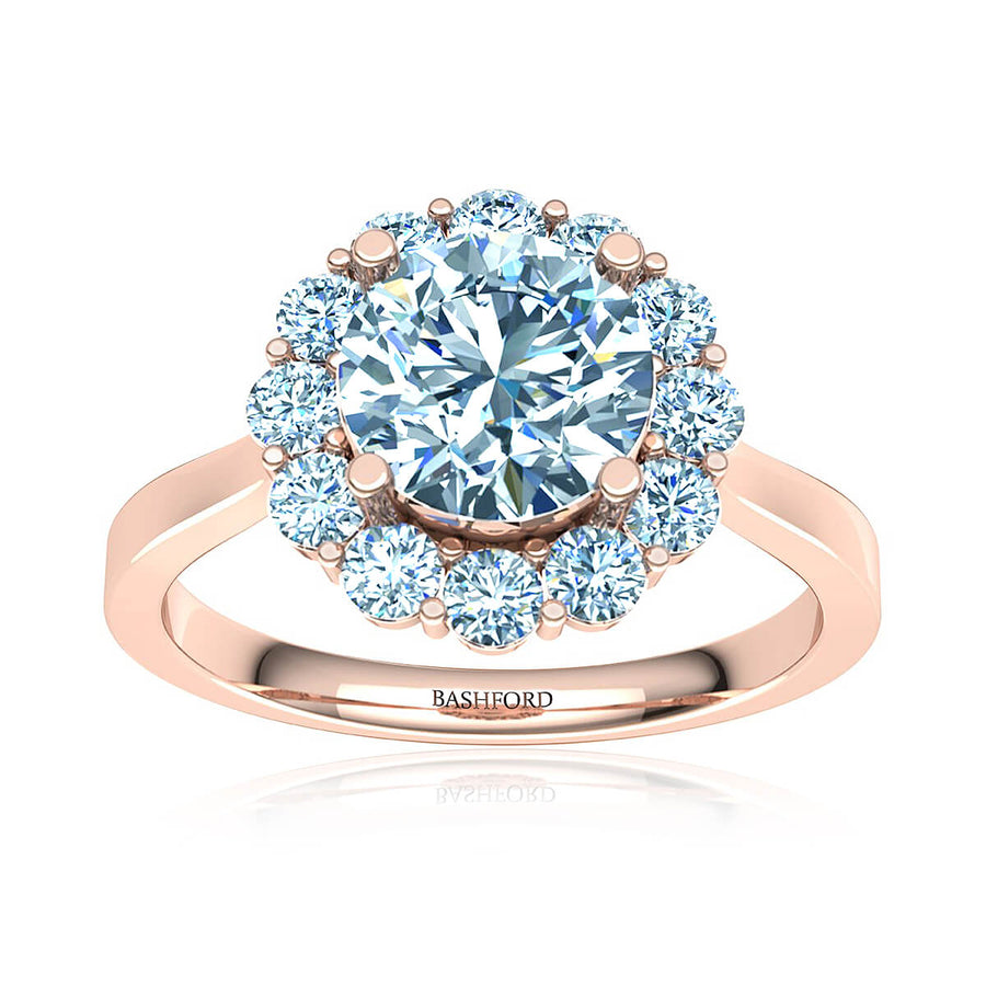 Sakura Halo Diamond Ring