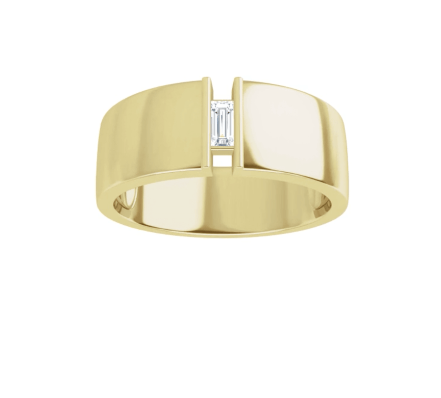 Glacier Baguette Wedding Ring  (8 mm)