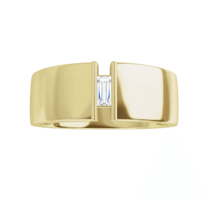 Glacier Baguette Wedding Ring  (8 mm)