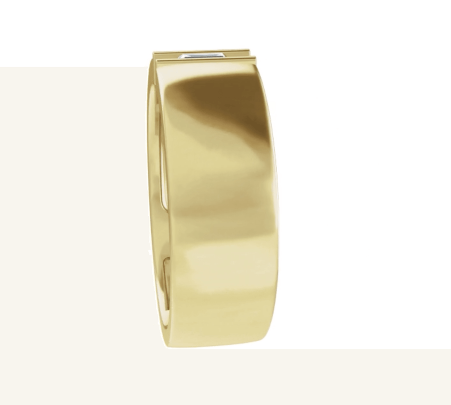 Glacier Baguette Wedding Ring  (8 mm)