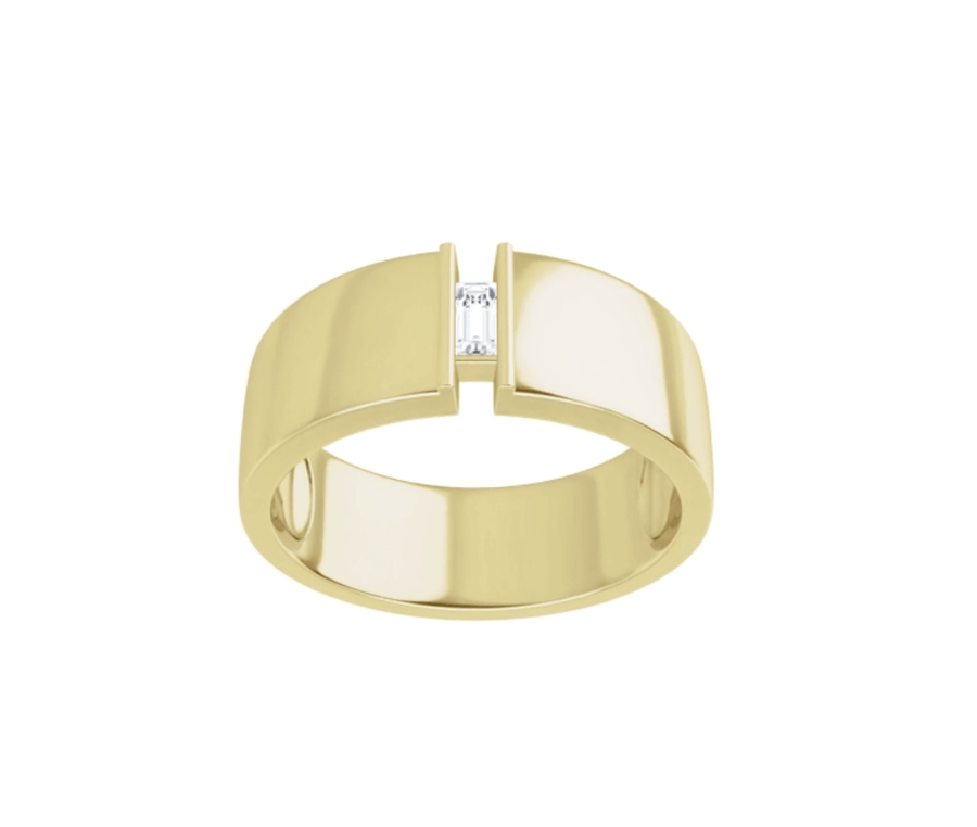 Glacier Baguette Wedding Ring  (8 mm)