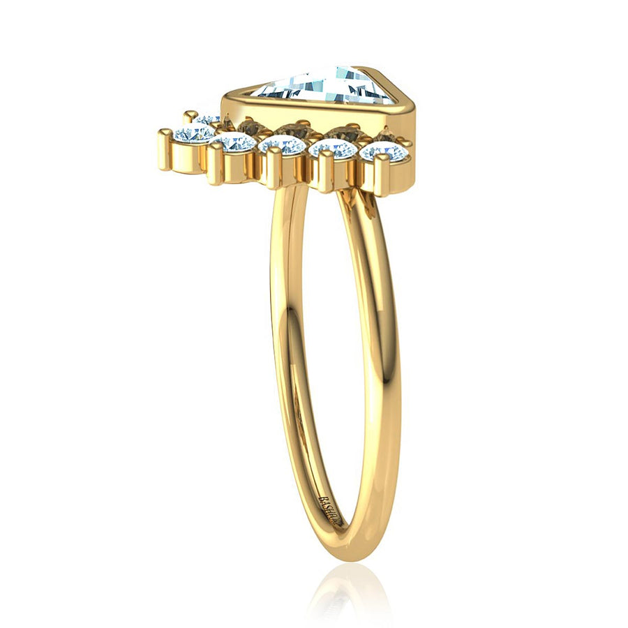 Trillion Diamond Triangle Halo Ring
