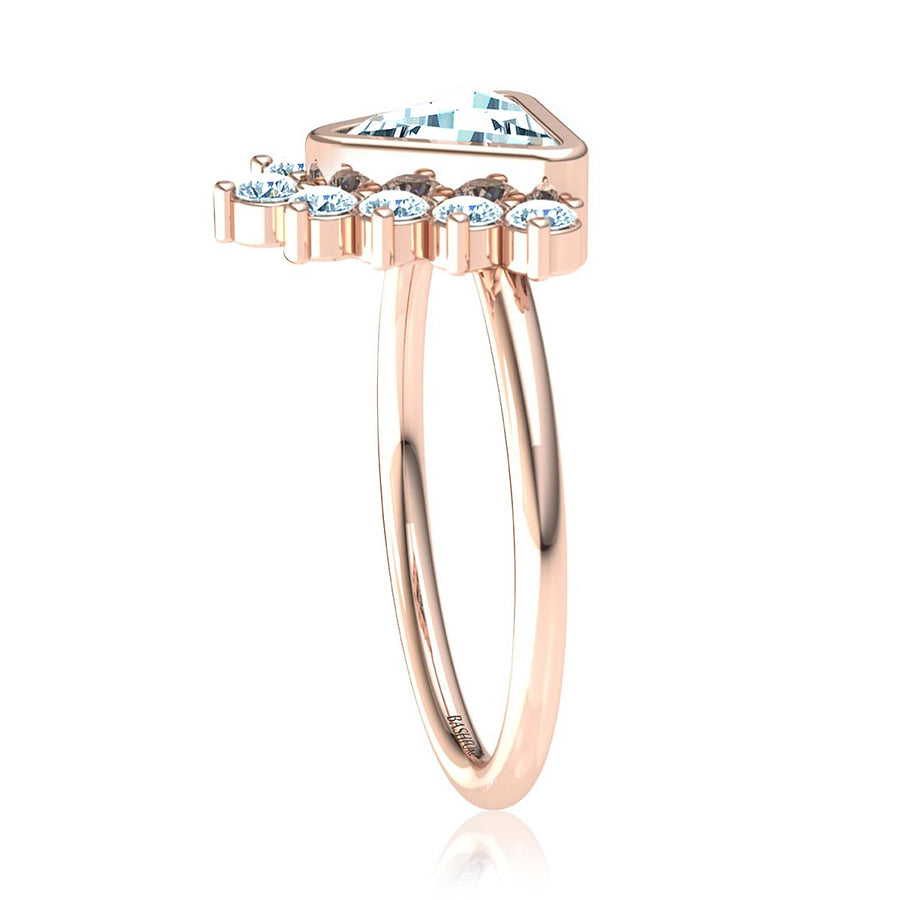 Trillion Diamond Triangle Halo Ring