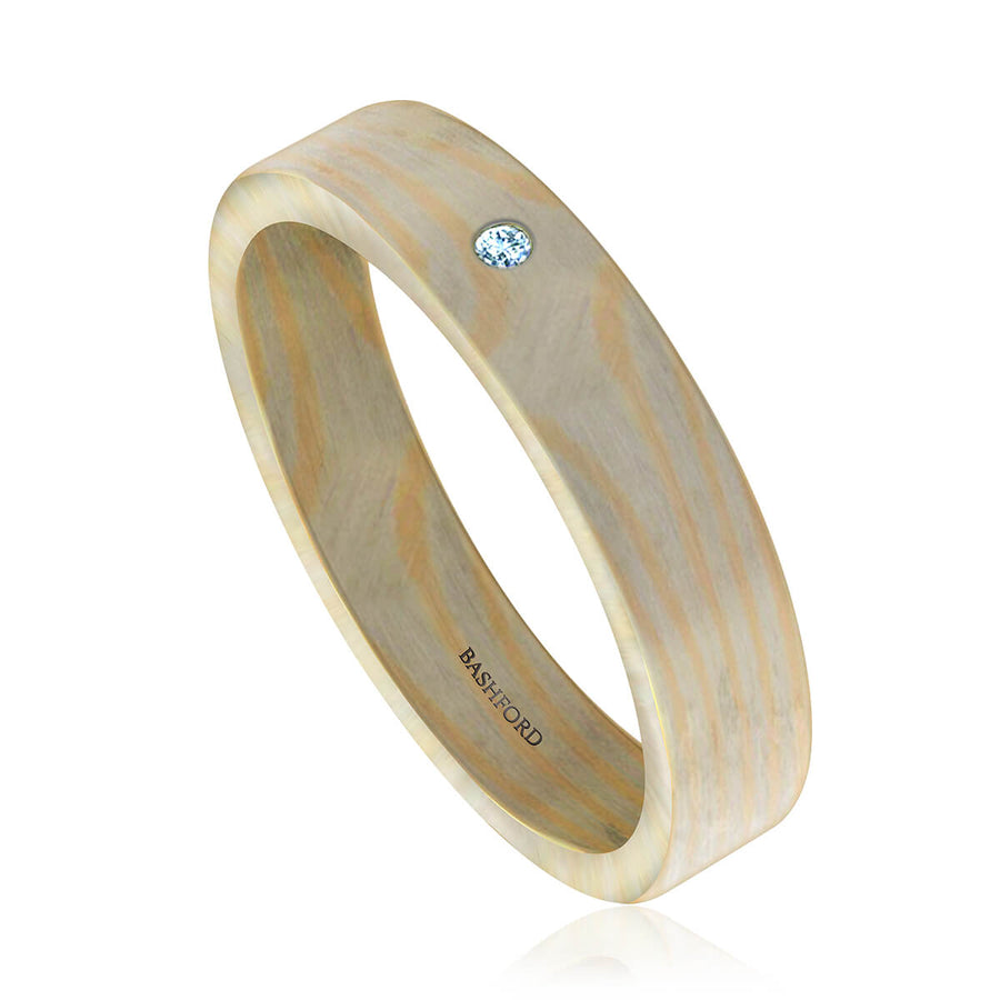 Zambales Mokume Diamond Band (1/4 ct. tw.)