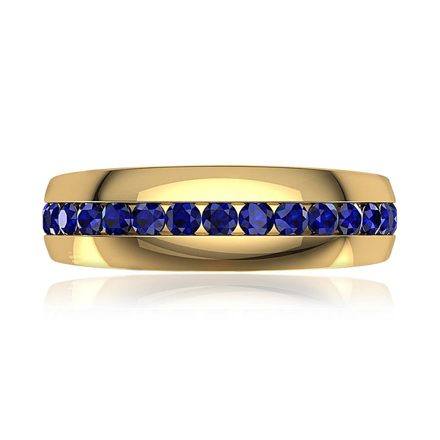 Blue Sapphire Comfort-Fit Band (7 mm)