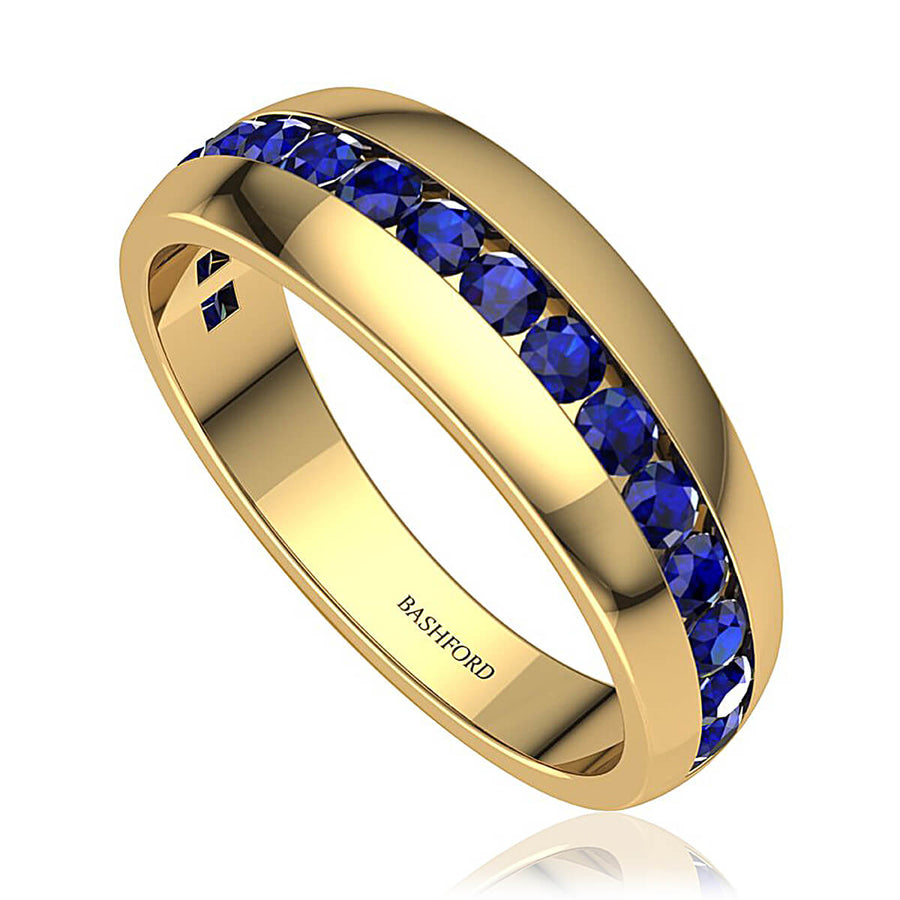 Blue Sapphire Comfort-Fit Band (7 mm)