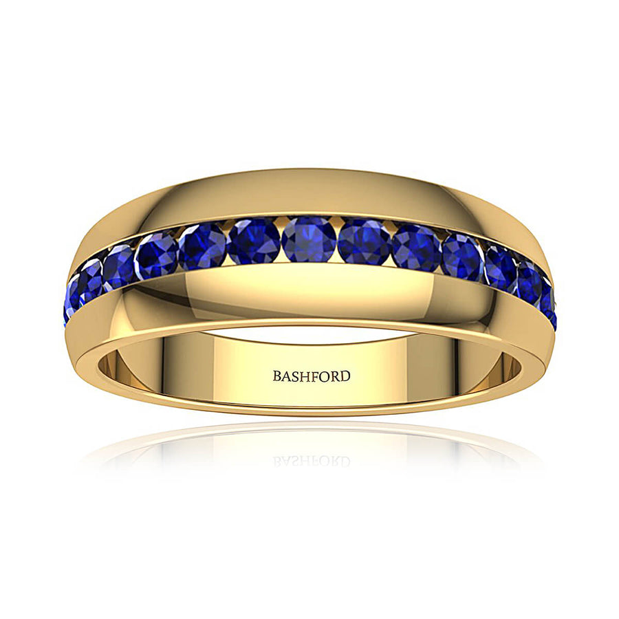 Blue Sapphire Comfort-Fit Band (7 mm)