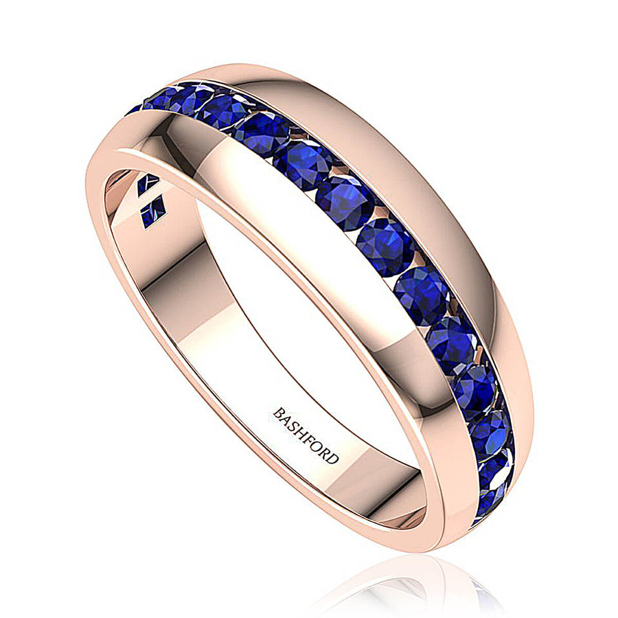 Blue Sapphire Comfort-Fit Band (7 mm)