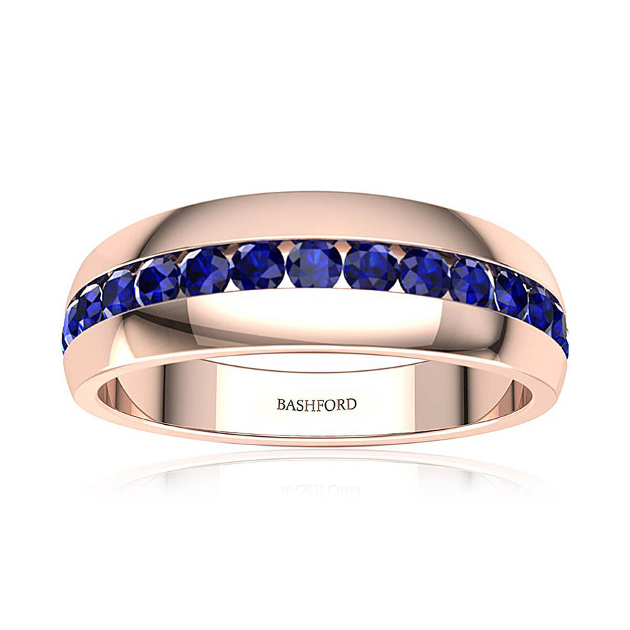 Blue Sapphire Comfort-Fit Band (7 mm)