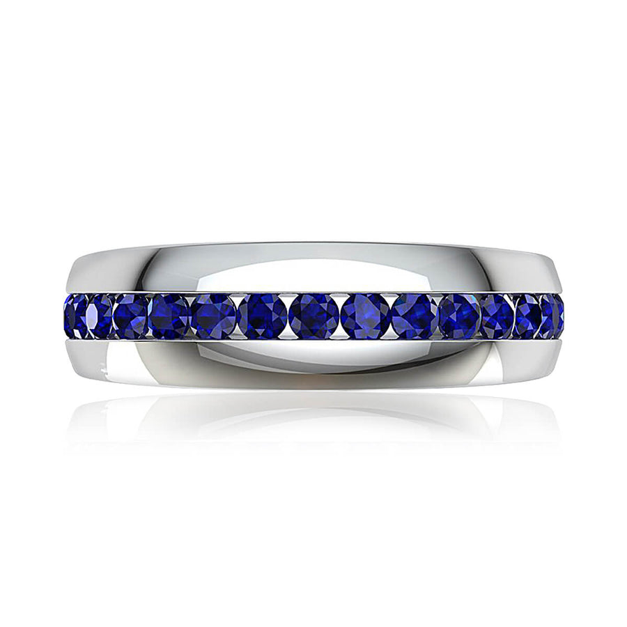 Blue Sapphire Comfort-Fit Band (7 mm)