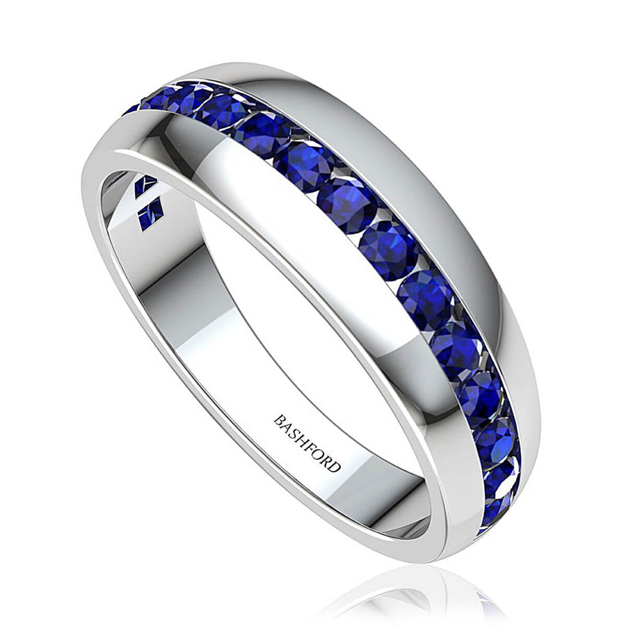 Blue Sapphire Comfort-Fit Band (7 mm)