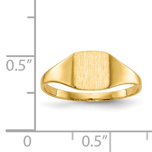 Square Closed Back Personalized Signet Ring