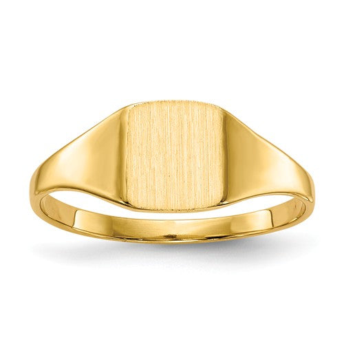 Square Closed Back Personalized Signet Ring