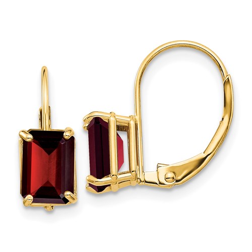 14K Garnet Gemstone Earrings